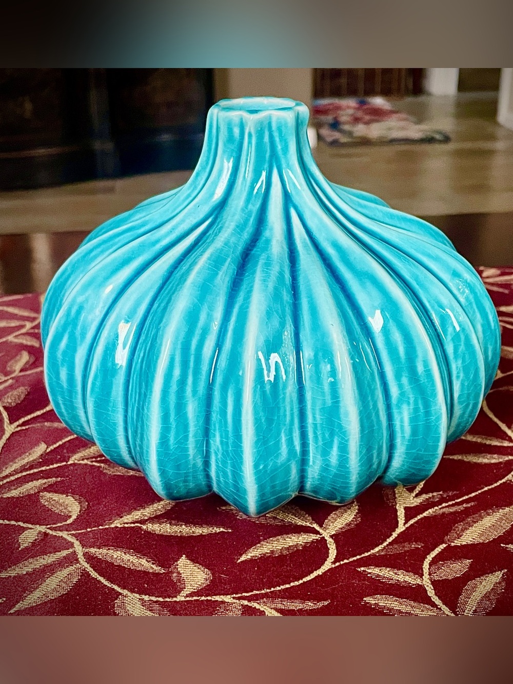 ♥️ Turquoise Ceramic Decorative vase, smaller size